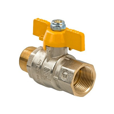 Кран шаровой ENOLGAS TOP-GAS c ручкой-бабочкой и внутренней/наружной резьбой S.278