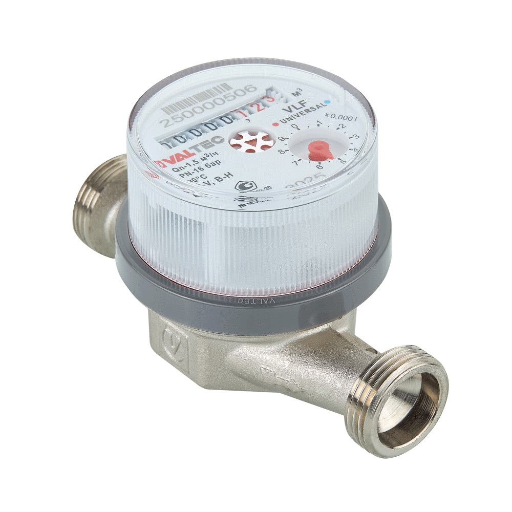 Водосчетчик универсальный без сгонов VLF-15U-L