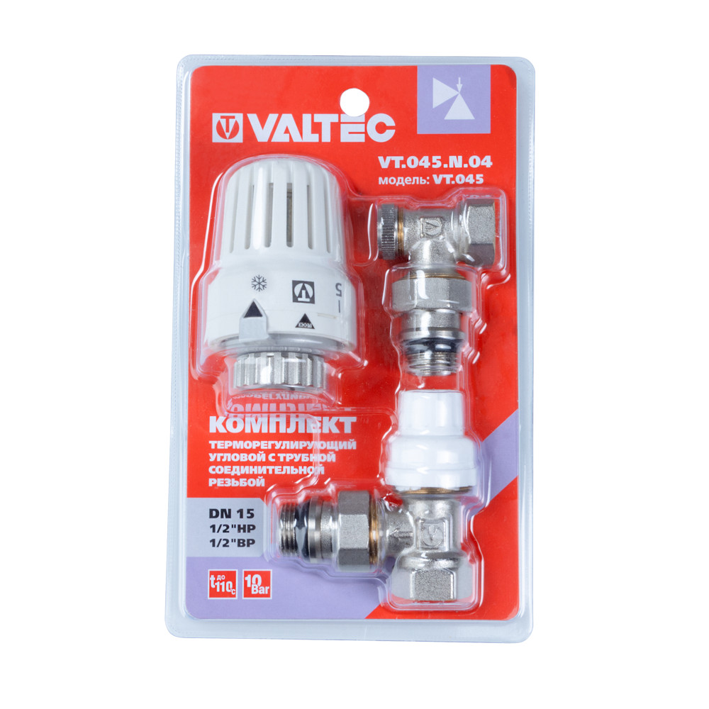 Комплект терморегулирующего оборудования для радиатора угловой VT.045.N
