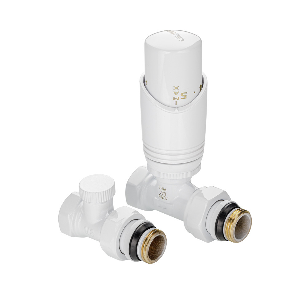 Комплект терморегулирующего оборудования для радиатора прямой, белый VT.046.WR