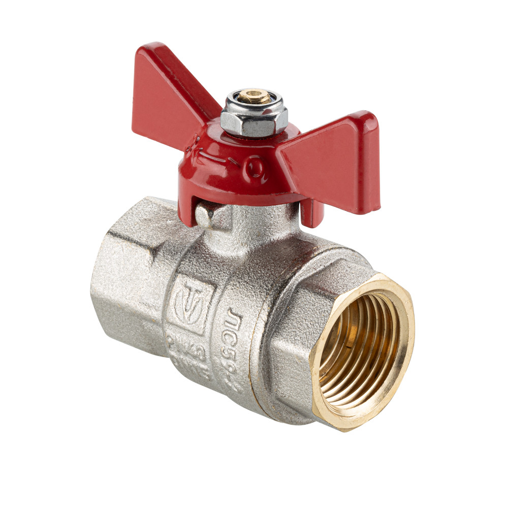 Кран шаровой «BASE-ГОСТ» с ручкой-бабочкой и внутренней резьбой VT.217S.N