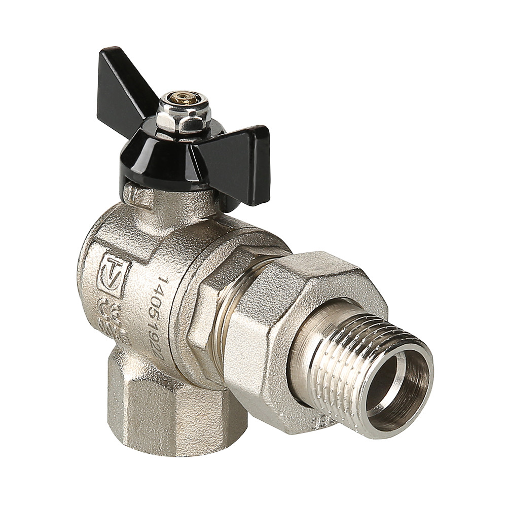 Кран шаровой VALTEC PERFECT угловой с полусгоном VT.328.N