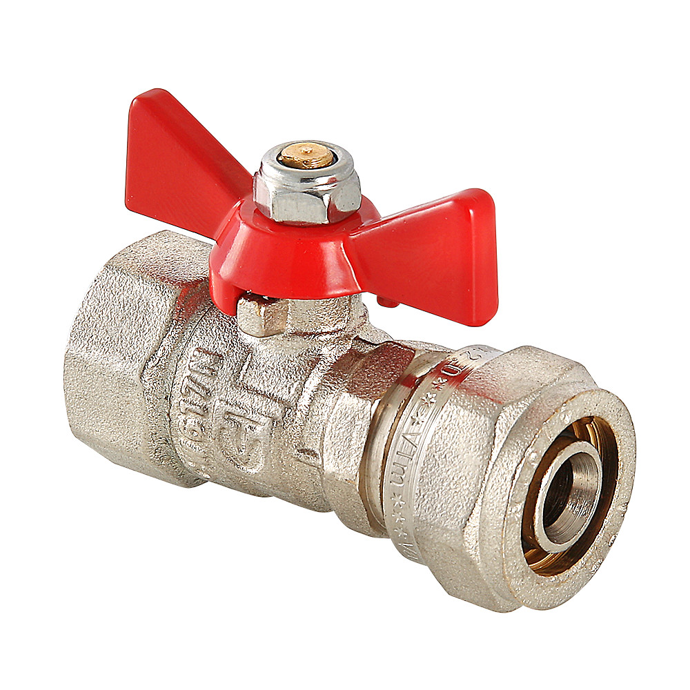 Кран шаровой с обжимным соединением и внутренней резьбой VT.342.N