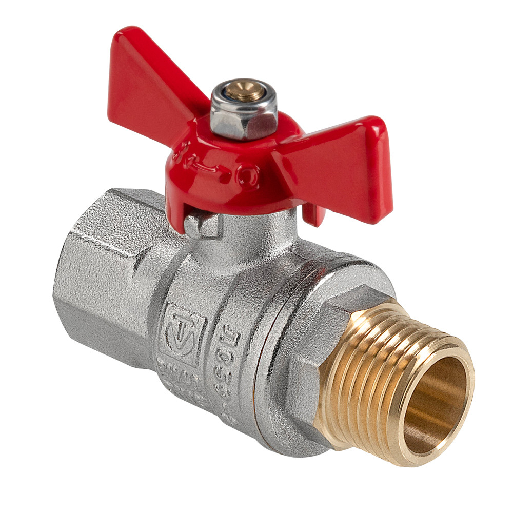Кран шаровой «ГОСТ» с ручкой-бабочкой и внутренней–наружной резьбой VT.418.N