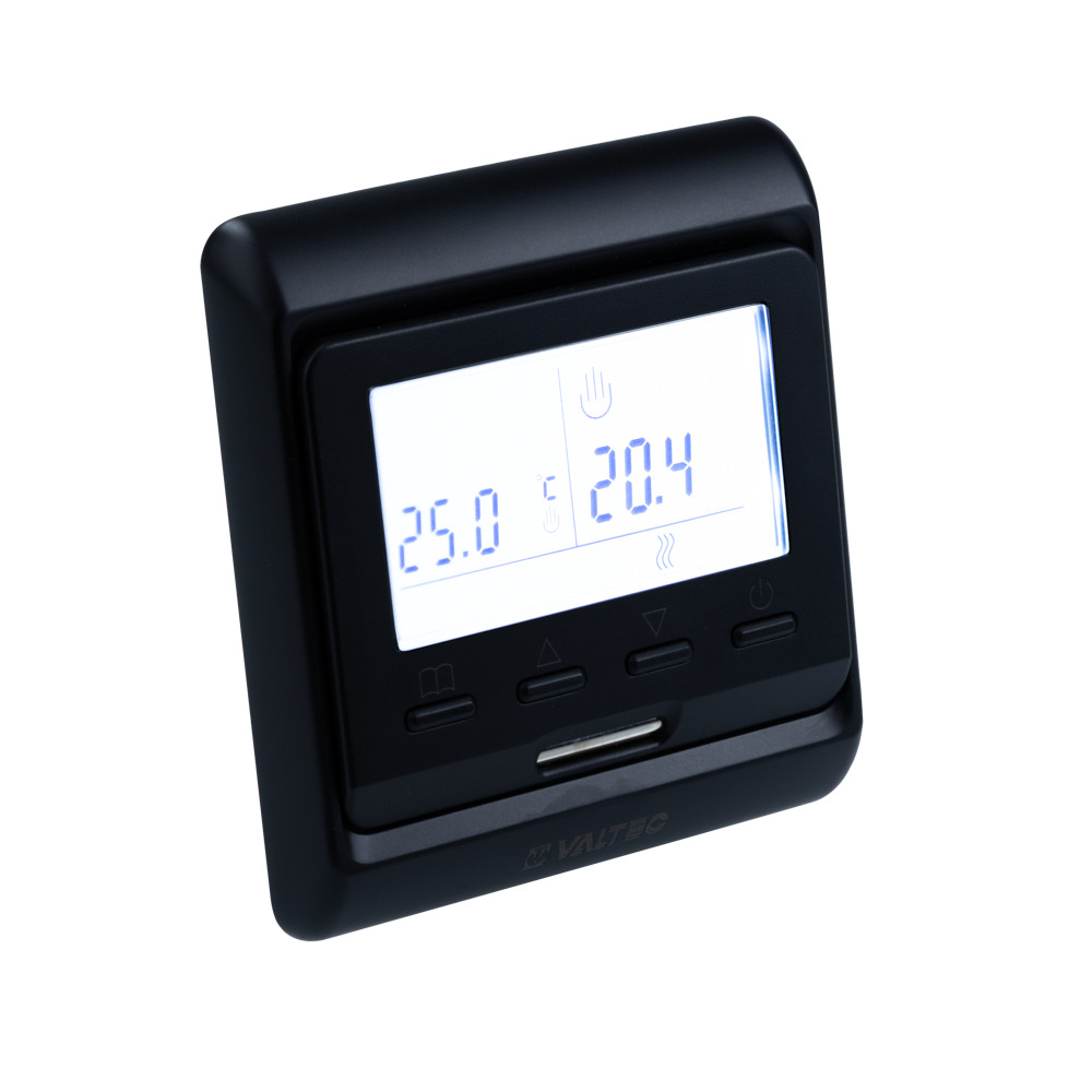 Хронотермостат электронный комнатный с датчиком температуры пола (черный) VT.AC709.B