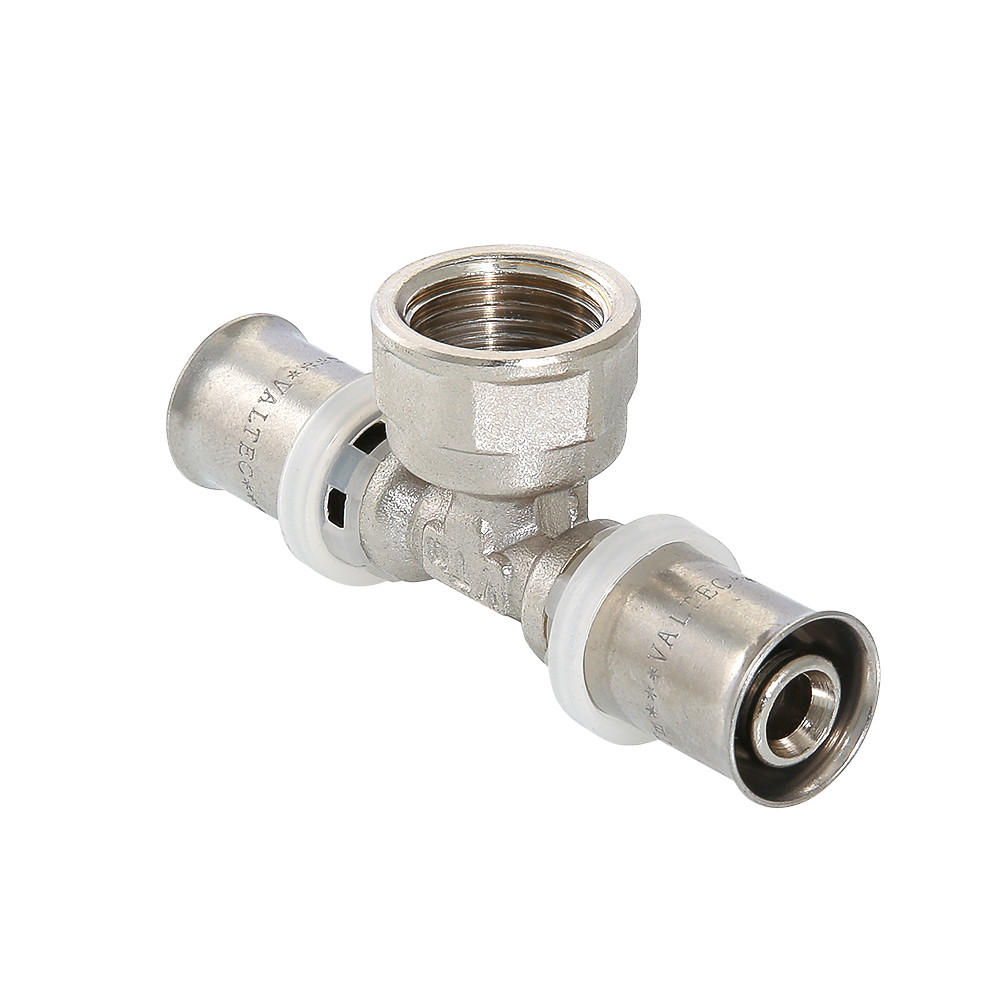 Пресс-фитинг – тройник с переходом на внутреннюю резьбу VTm.232.N