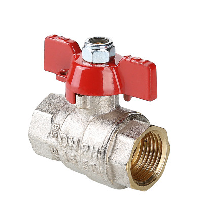 Кран шаровой ENOLGAS BASIC с ручкой-бабочкой и внутренней резьбой S.217