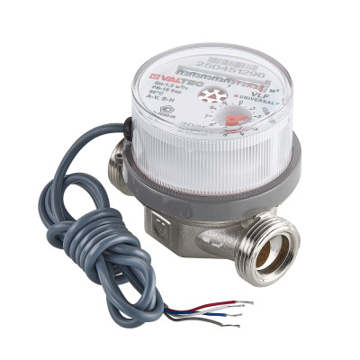 Водосчетчик универсальный с импульсным выходом без сгонов  VLF-15U-IL