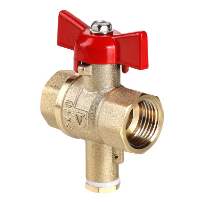 Кран шаровой «СТАНДАРТ» без покрытия для подключения датчика температуры VT.128.GN