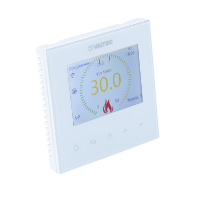 Комнатный WIFI-хронотермостат с цветным дисплеем, универсальный, белый VT.AC613.W