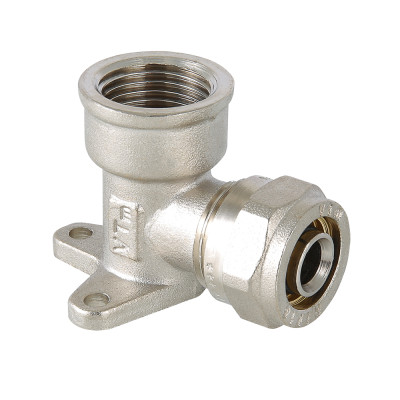 Фитинг обжимной – угольник с креплением (водорозетка) VTm.354.N