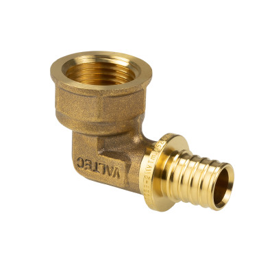 Фитинг аксиальный – угольник надвижной  с переходом на внутреннюю резьбу VTm.452.G