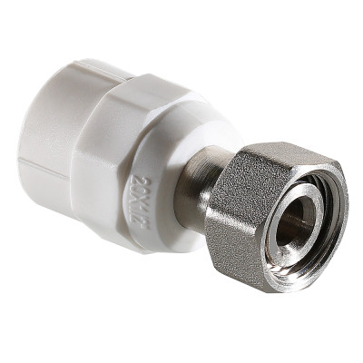 Фитинг полипропиленовый с накидной гайкой для перехода на «конус» VTp.708.K