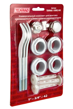 Комплект для монтажа радиаторов с тремя кронштейнами, 3/4